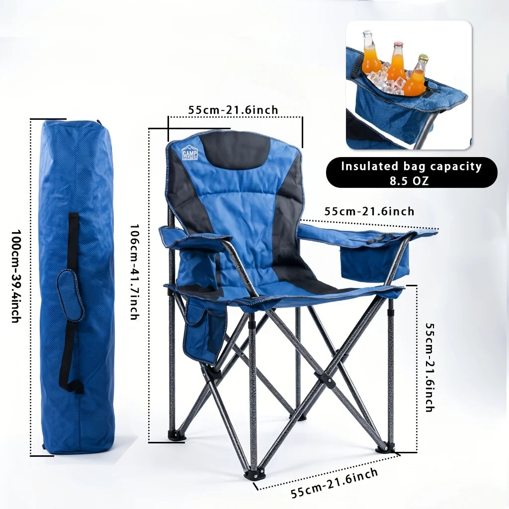 Chaise De Camping Rembourrée Avec Sac Glacière — illustration 3 Image