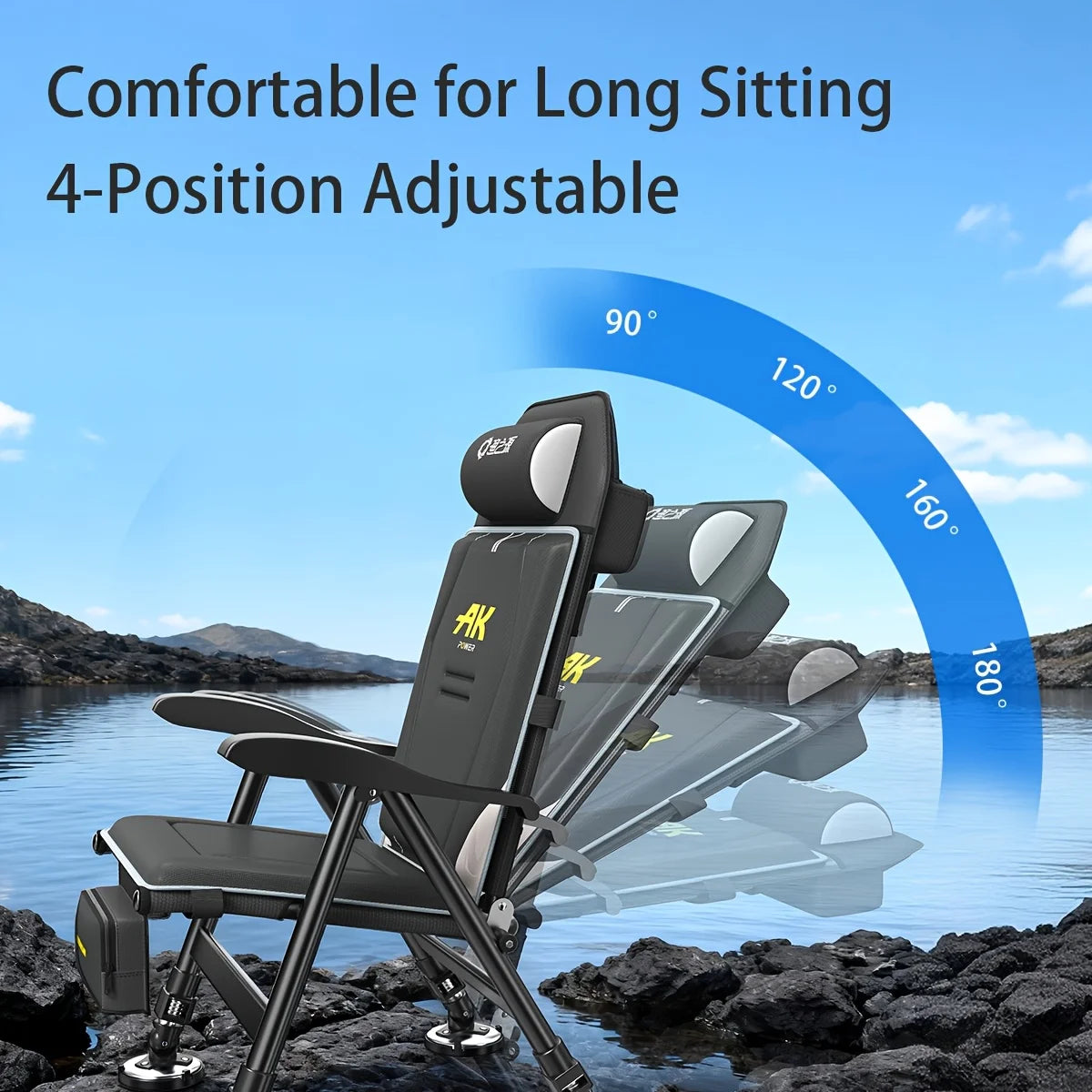 Chaise De Pêche Pliante À Dossier Inclinable Réglable — illustration 2 Image