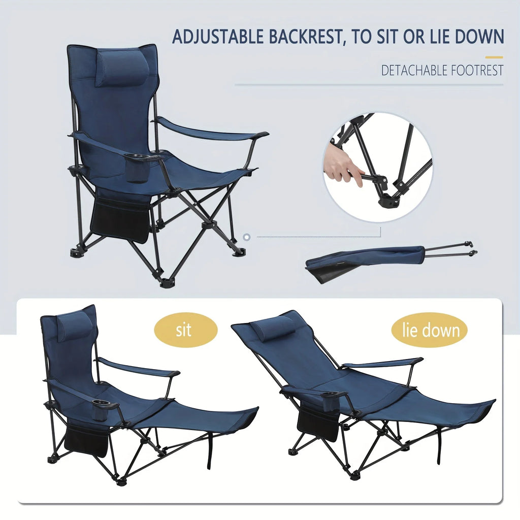 Chaise Longue Pliante Réglable Avec Repose-Pieds — photo 10