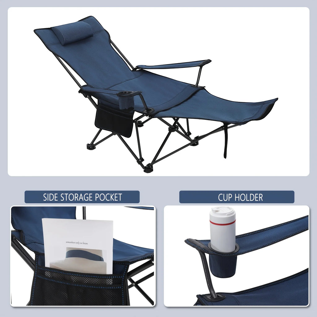 Chaise Longue Pliante Réglable Avec Repose-Pieds — photo 13