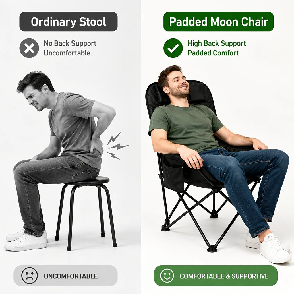 Chaise Lune Pliable à Dossier Haut Rembourré — photo 4