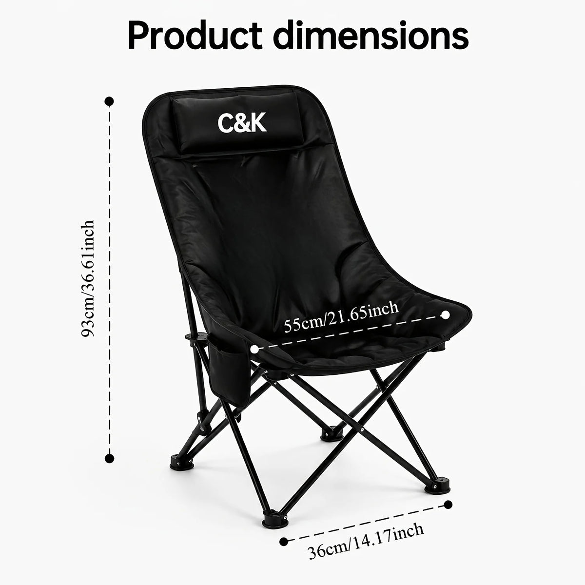 Chaise Lune Pliable à Dossier Haut Rembourré — photo 8