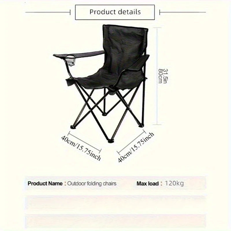Chaise Pliable D’Extérieur Avec Accoudoirs