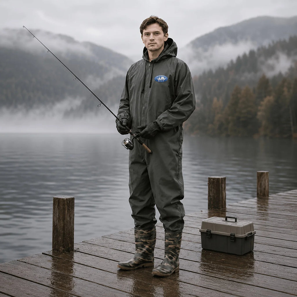 Combinaison De Pêche Étanche Avec Gants En Caoutchouc — photo 3