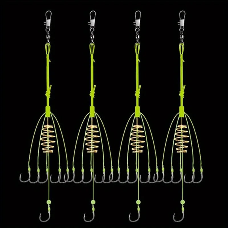 Crochet Sabiki Vert Fluorescent en Acier Carbone — illustration 1 Image