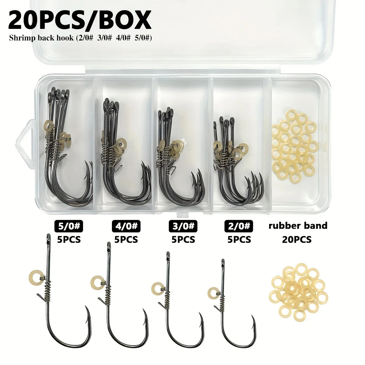 Crochets de Suspension pour Crevettes Vivantes avec Anneaux