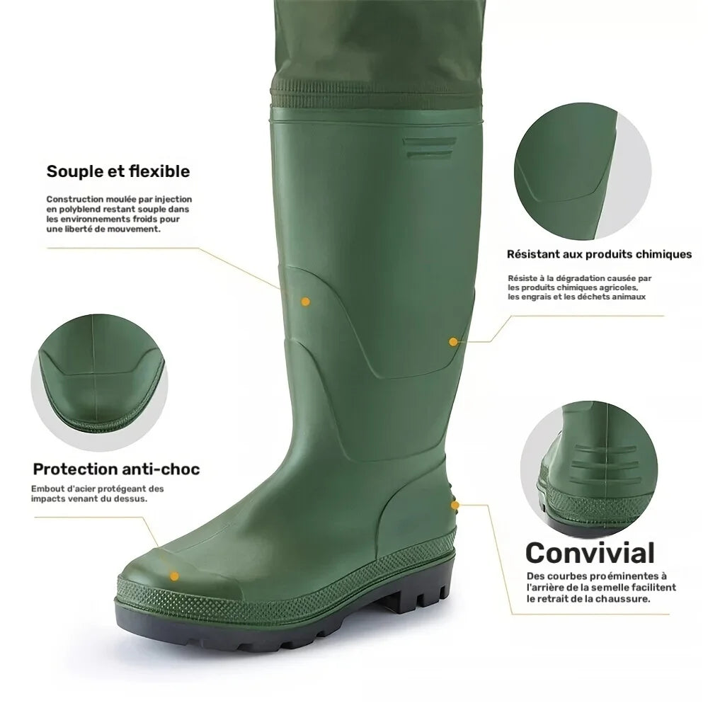 Cuissard de Pêche Réglable en Nylon avec Bottes — photo 3