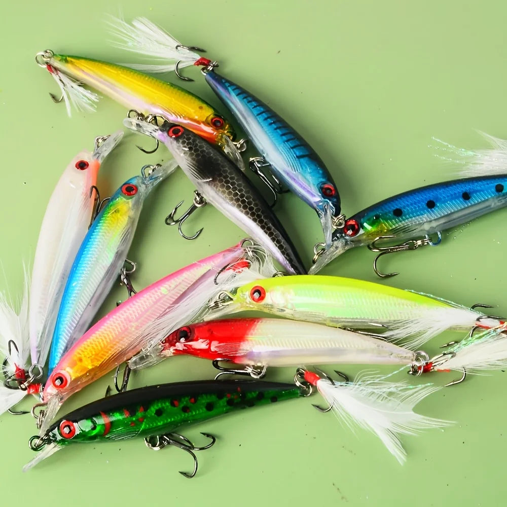 Ensemble De 10 Leurres Minnow Sinking 9 Cm — photo 4