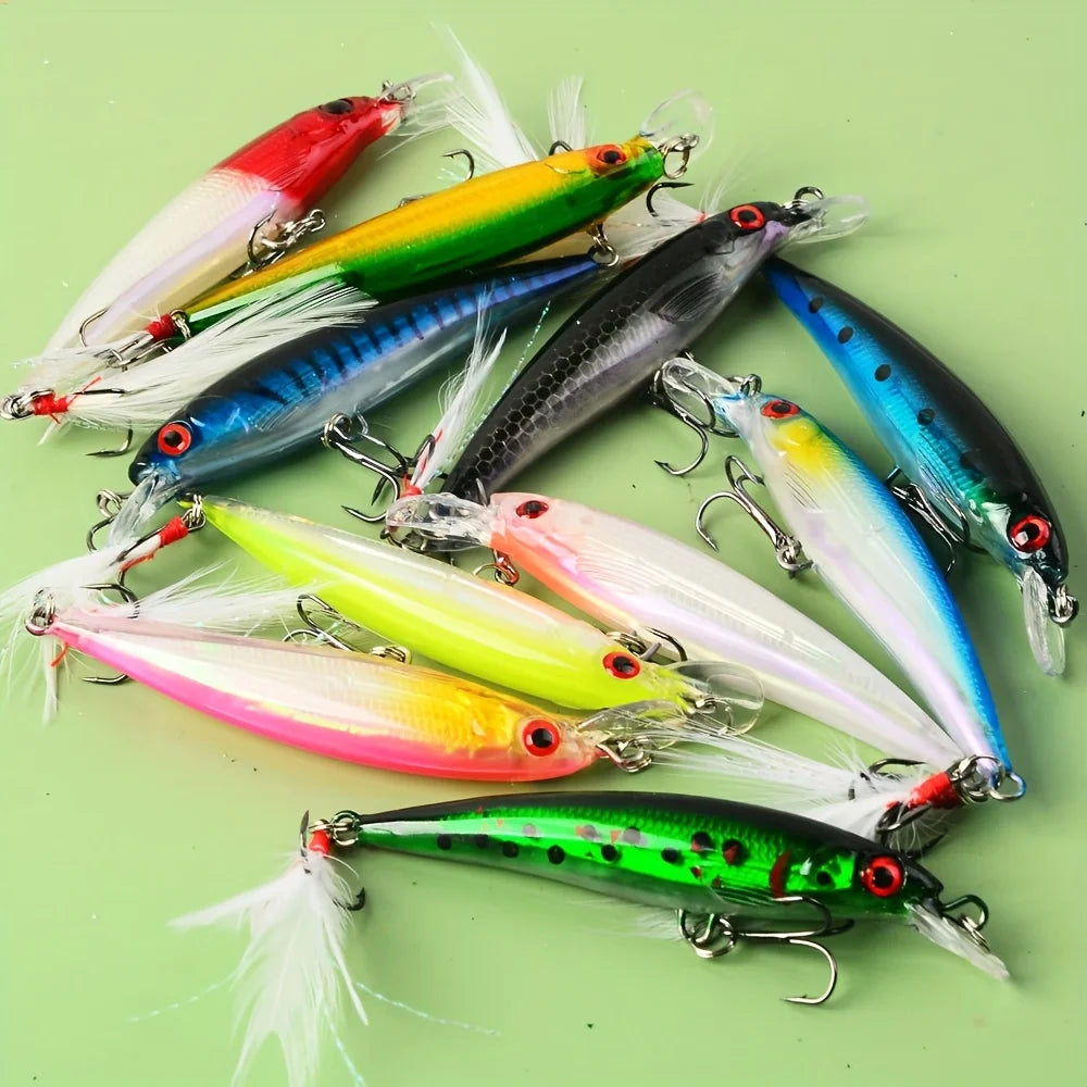 Ensemble De 10 Leurres Minnow Sinking 9 Cm — illustration 2 Image