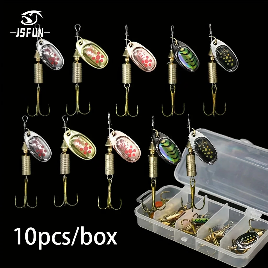 Ensemble De 10 Leurres Rotatifs Multicolores 7 Cm