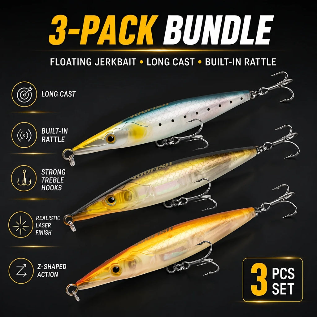 Ensemble De 3 Leurres Jerkbait Flottants — photo 8