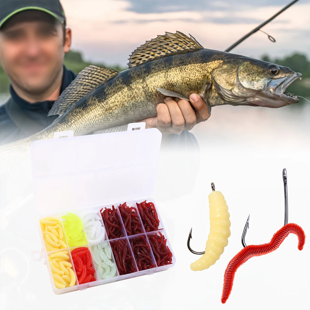 Ensemble De 360 Leurres Souples Multicolores Pour Pêche — photo 11