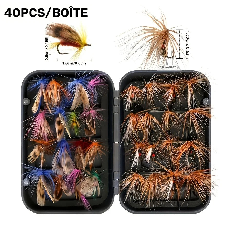 Ensemble De 40 Leurres De Pêche À La Mouche — photo 5