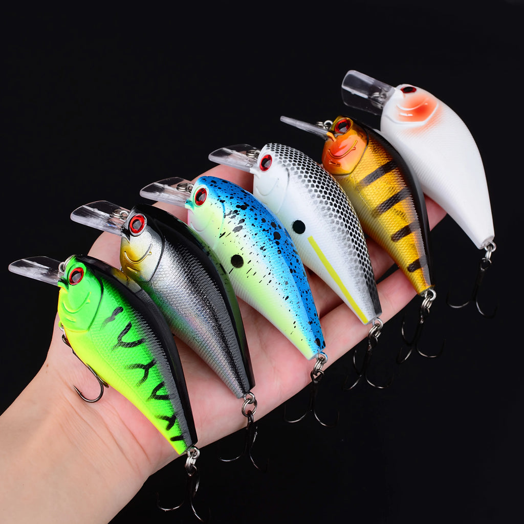 Ensemble De 6 Leurres Flottants Crankbait Pour Pêche