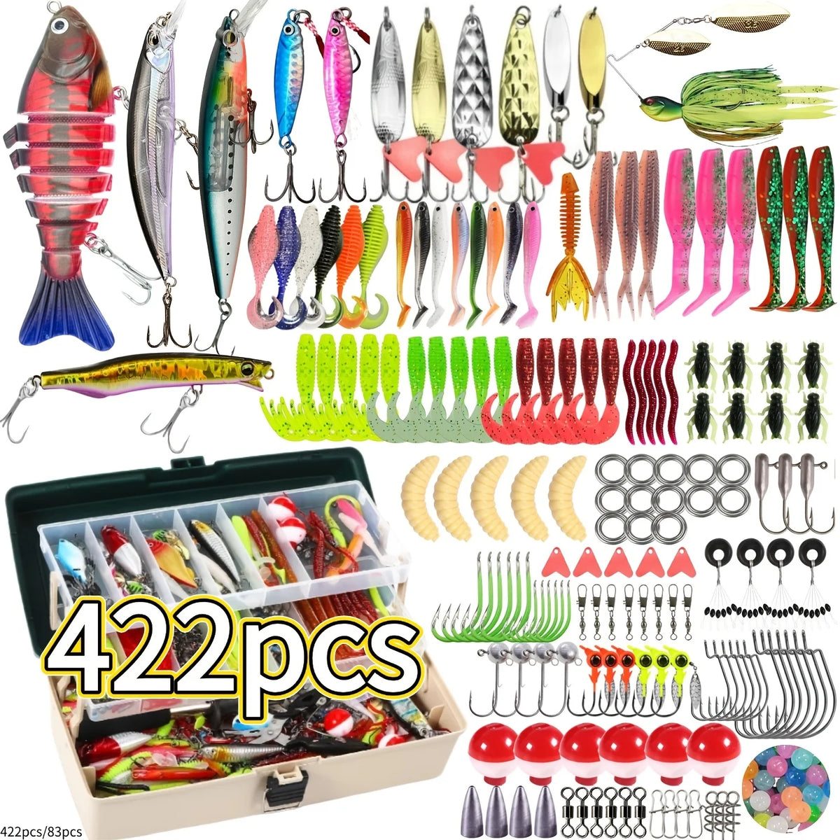Ensemble De Leurres De Pêche Multicolores