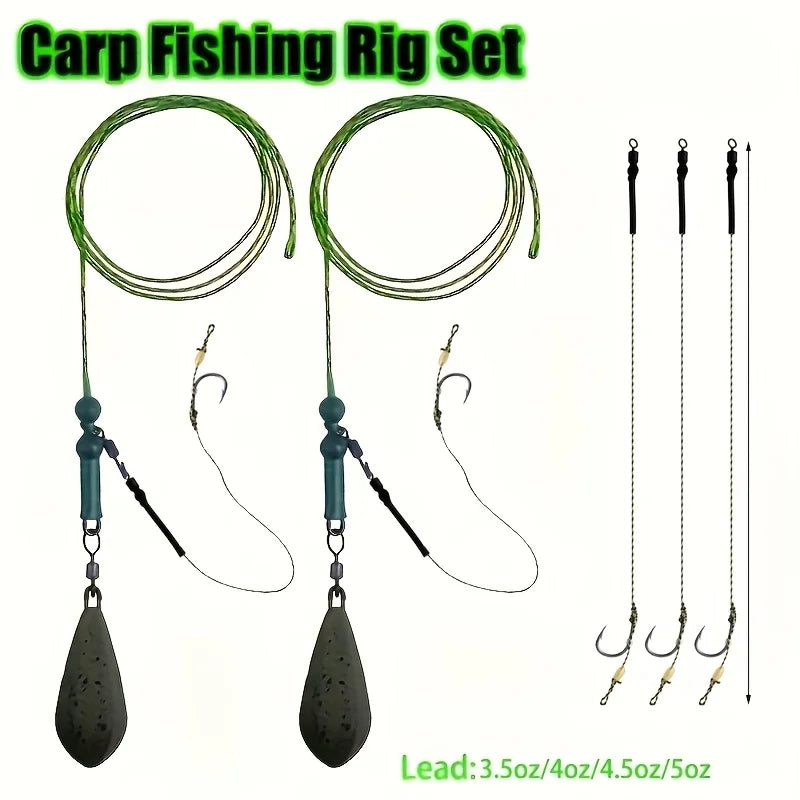 Ensemble De Rigs De Pêche Au Barbeau Avec Plomb