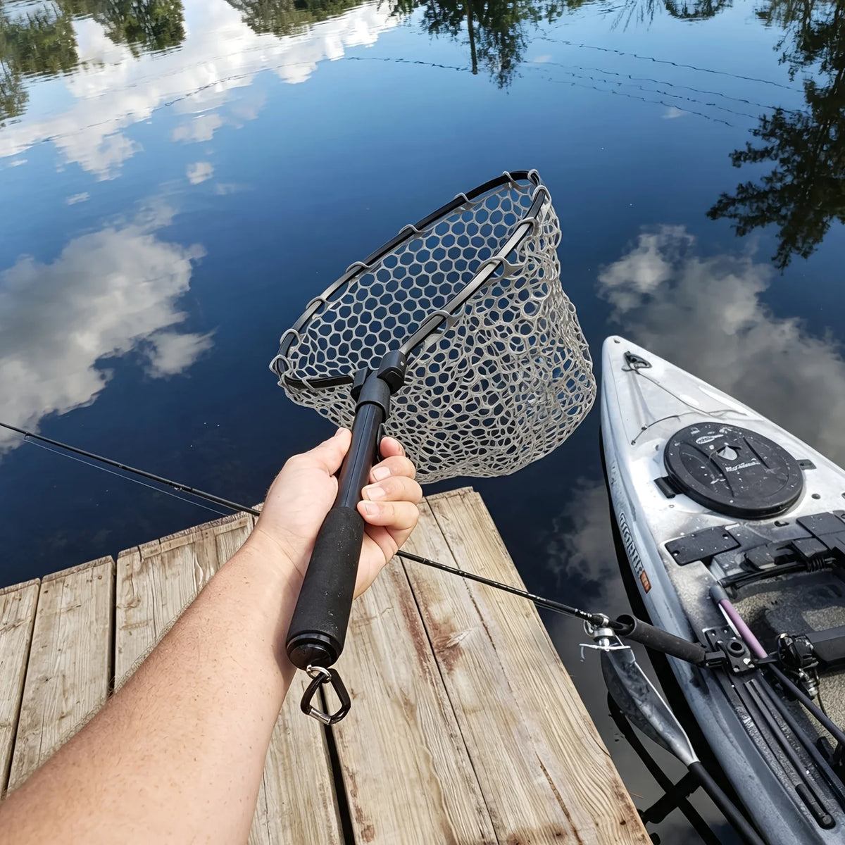 Épuisette Pliante en Caoutchouc pour Pêche — photo 6