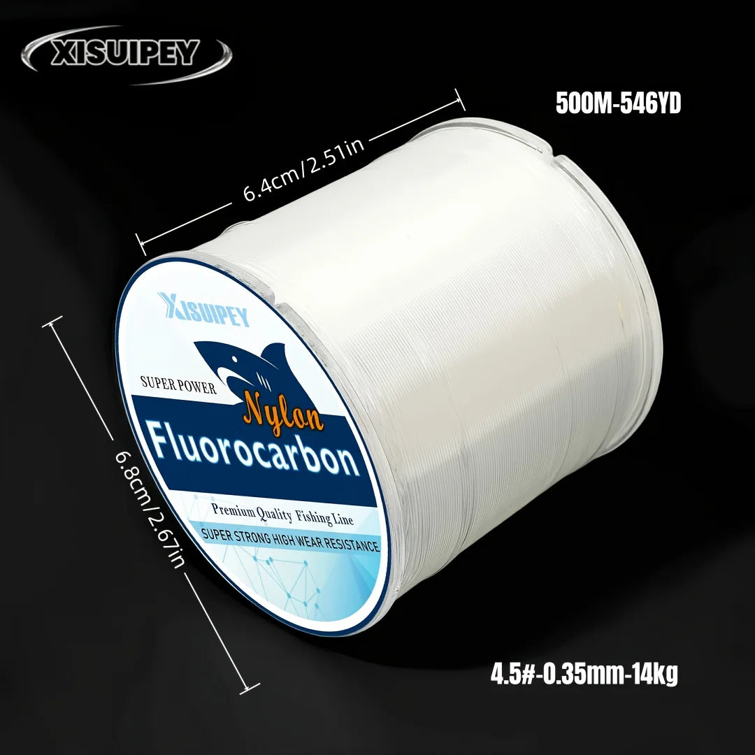 Fil De Pêche Fluorocarbone Blanc 500 M — Diamètre 0,35 mm - Résistance 14 kg, photo 19