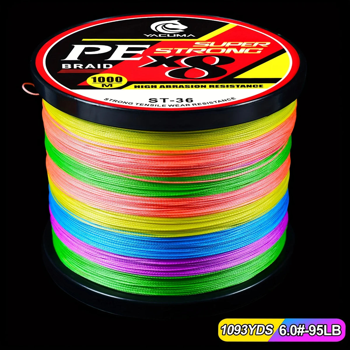 Fil de Pêche Tressé 8 Brins Multicolore — photo 17