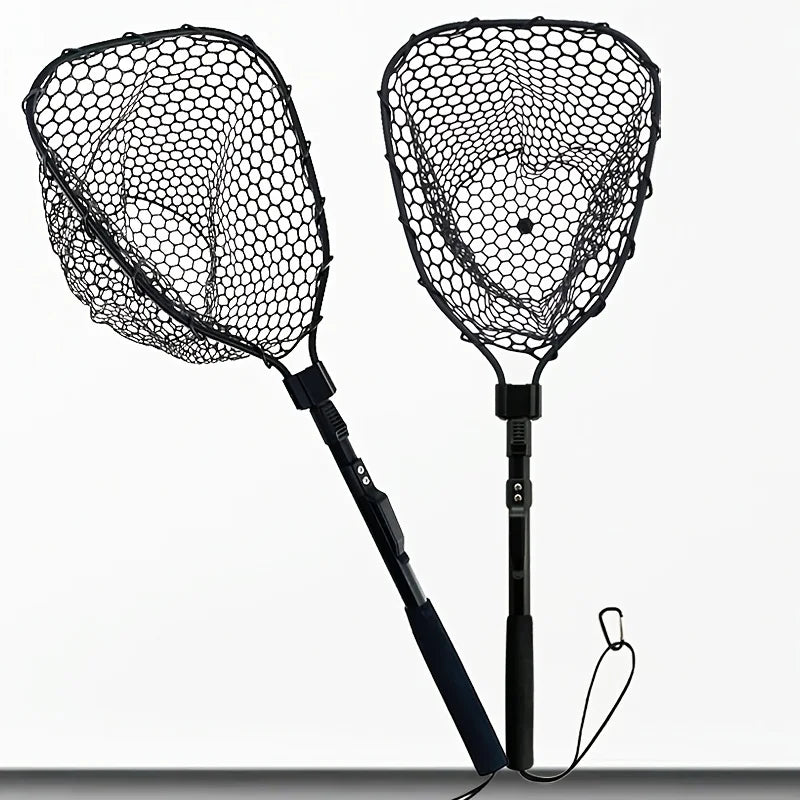 Filet De Pêche Pliable En Aluminium Noir