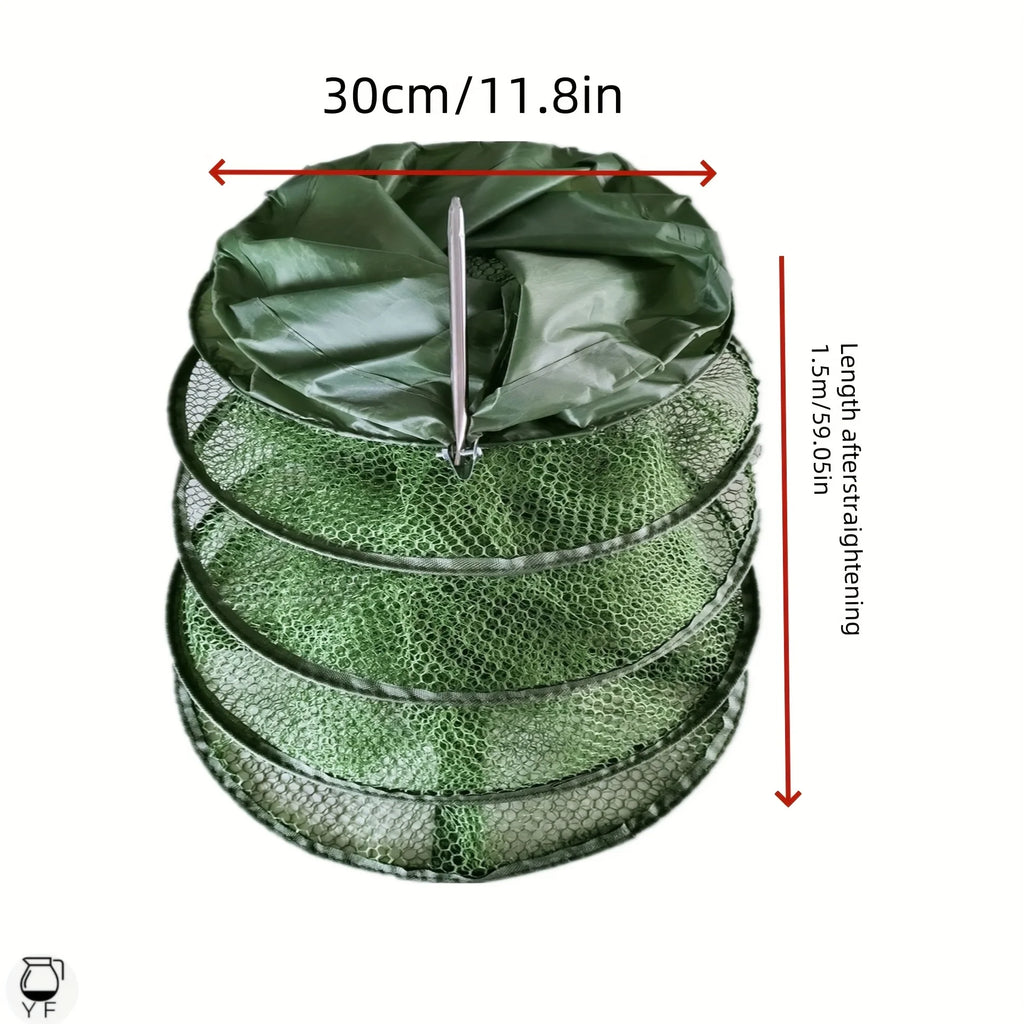 Filet De Pêche Pliable En Nylon Vert — photo 3