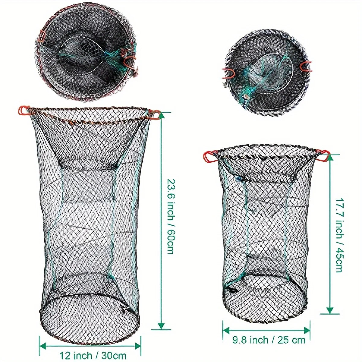 Filets de Pêche Pliables en Nylon avec Cadre Spirale — photo 5