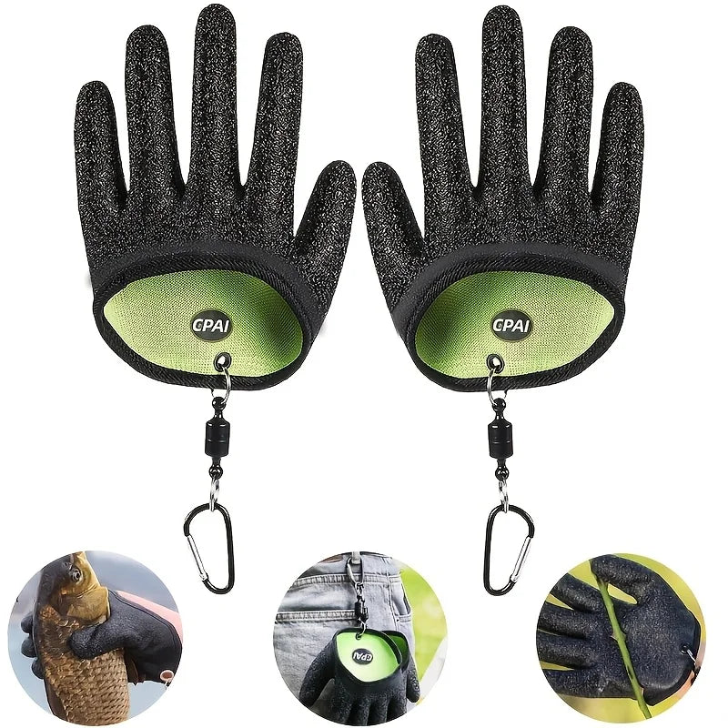 Gants de Pêche en Caoutchouc pour Main Gauche et Droite