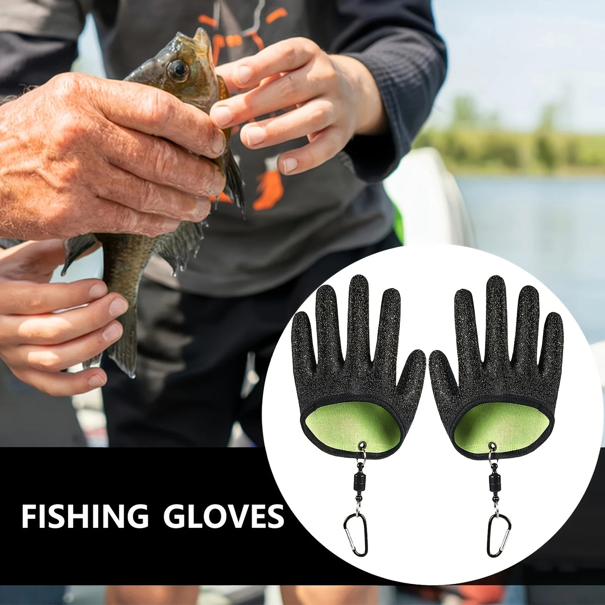 Gants de Pêche en Caoutchouc pour Main Gauche et Droite — photo 3