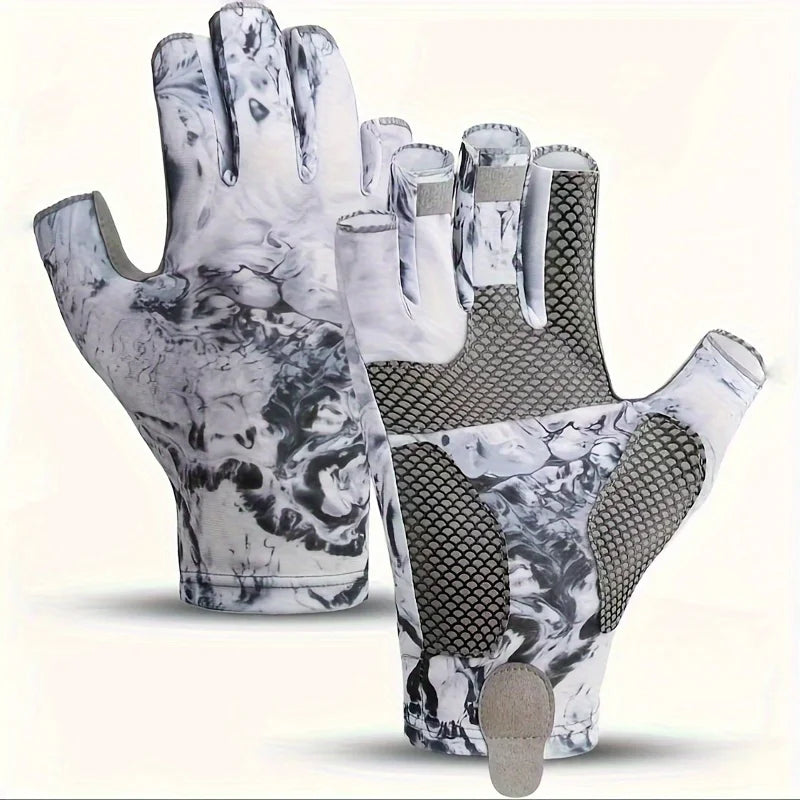 Gants de Pêche Sans Doigts en Polyester