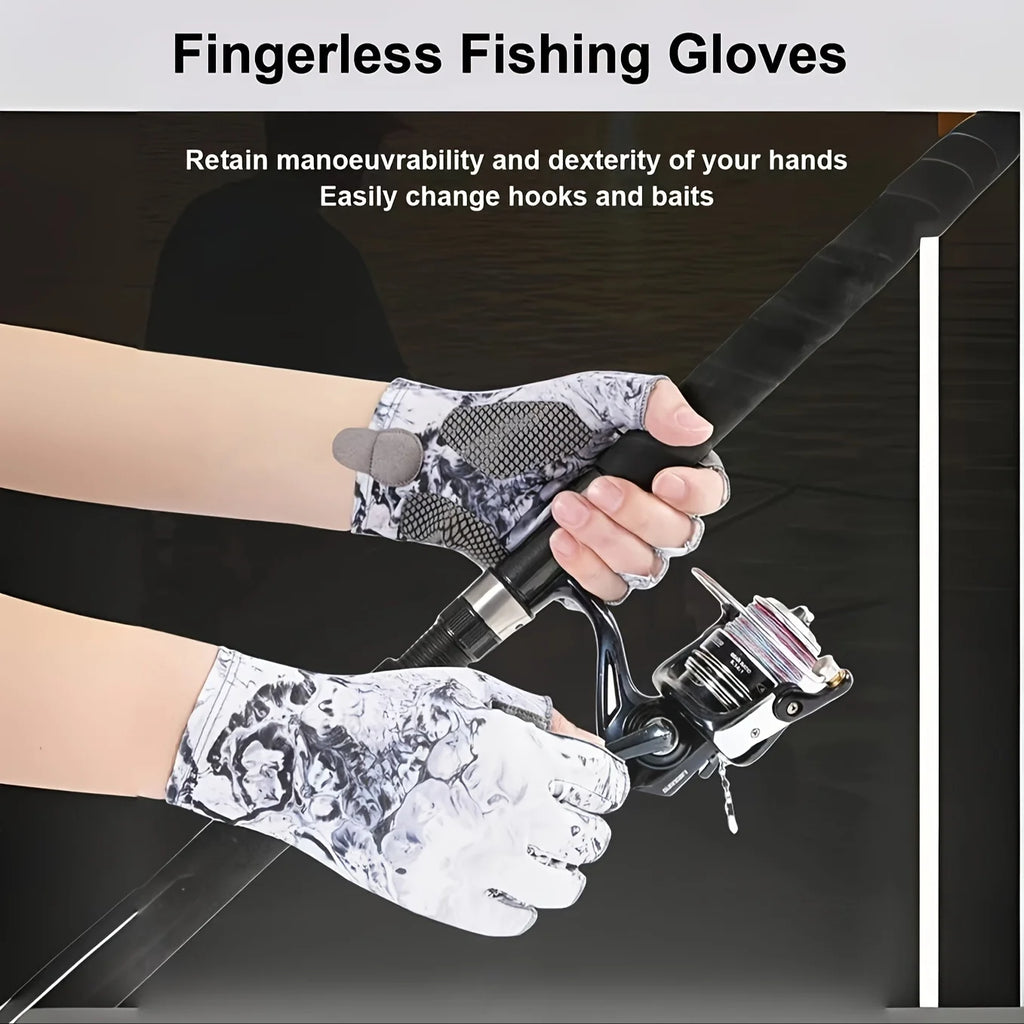 Gants de Pêche Sans Doigts en Polyester — photo 2