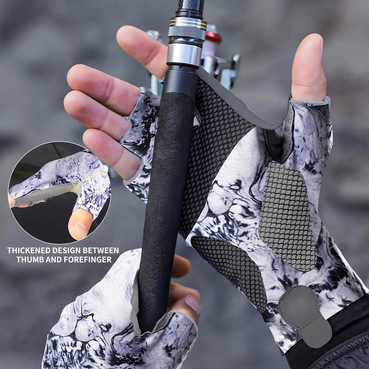 Gants de Pêche Sans Doigts en Polyester — photo 5