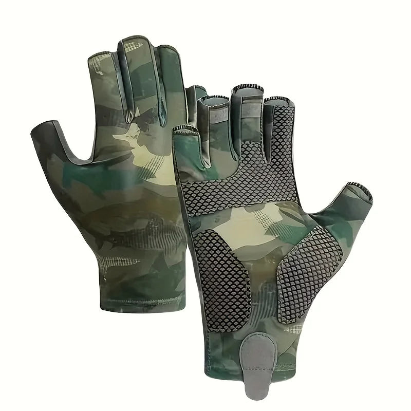 Gants de Pêche Sans Doigts en Polyester — Vert, photo 11