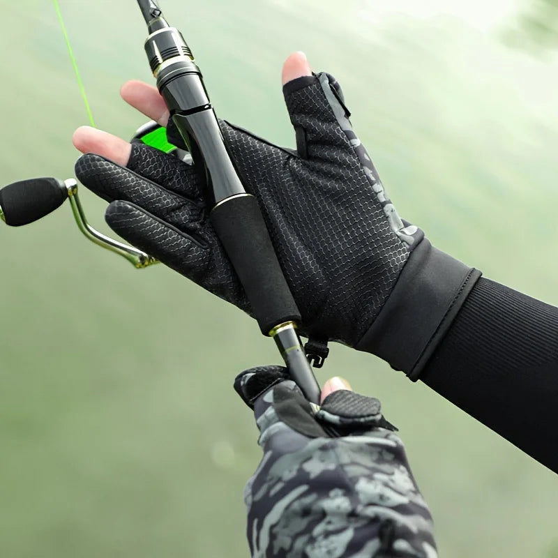 Gants de Pêche Tactiles Anti-Dérapants en Polaire — photo 3