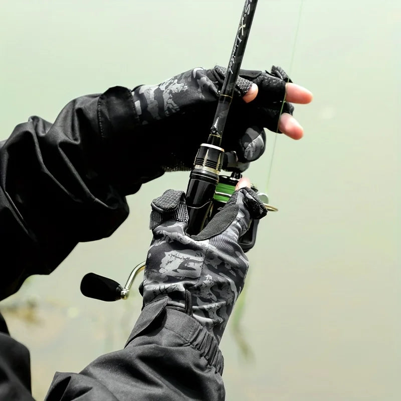 Gants de Pêche Tactiles Anti-Dérapants en Polaire — photo 4