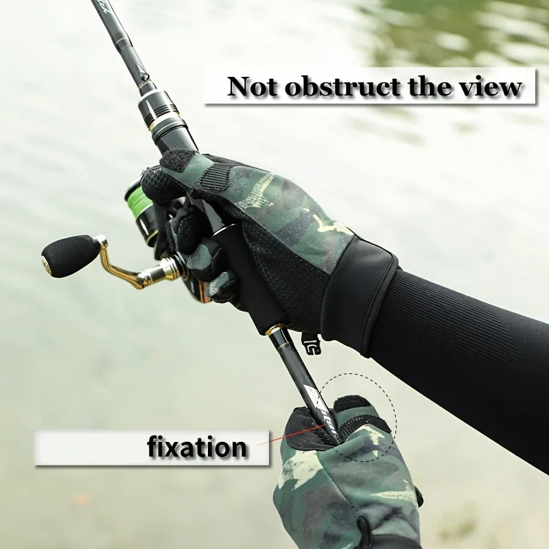Gants de Pêche Tactiles Anti-Dérapants en Polaire — photo 13