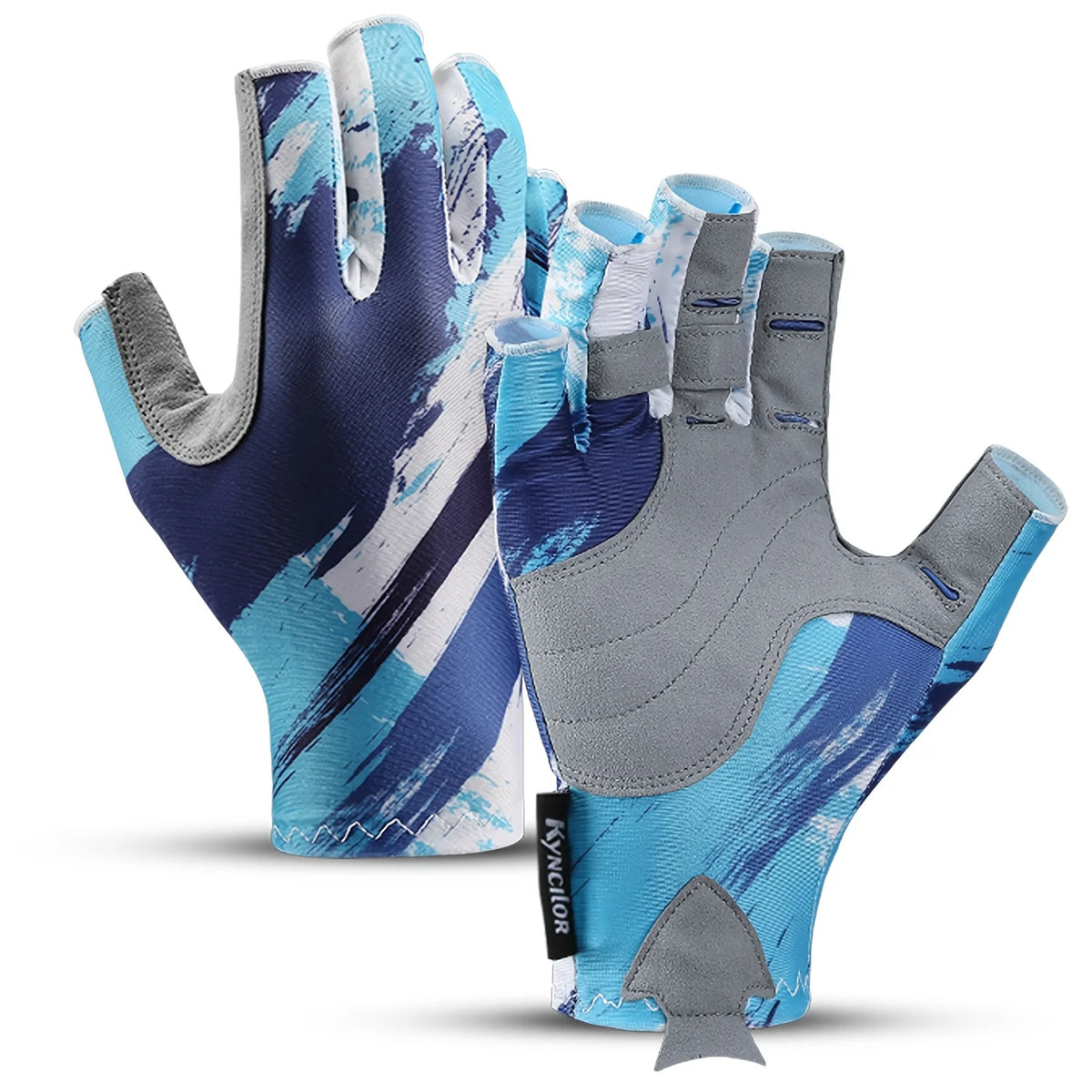 Gants Demi-Doigts Respirants en Cuir PU — illustration 2 Image