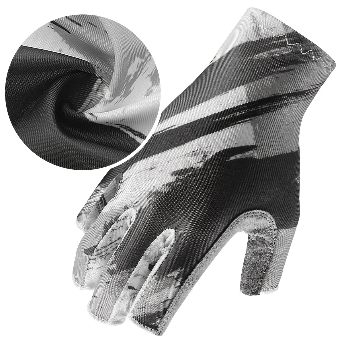 Gants Demi-Doigts Respirants en Cuir PU — illustration 3 Image