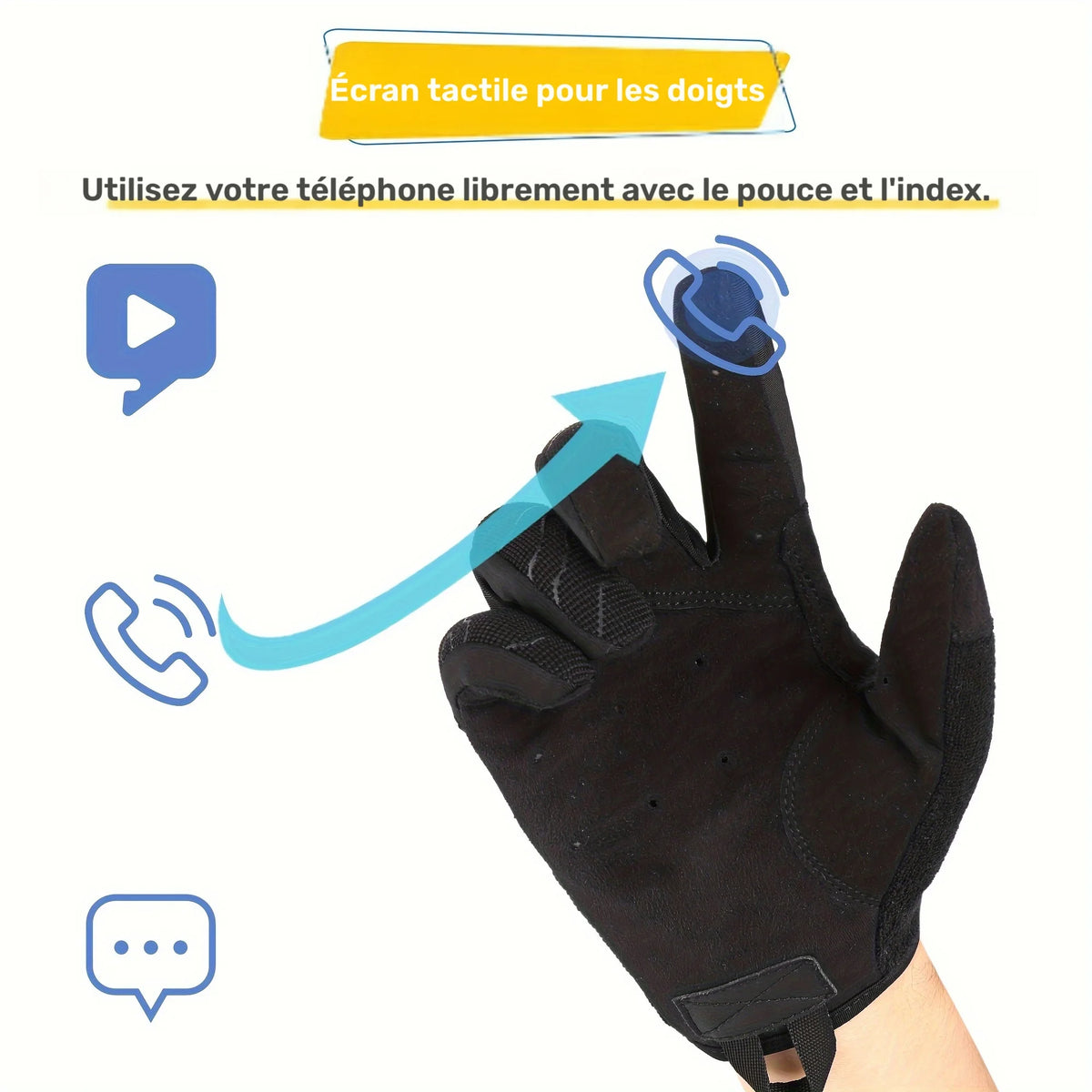 Gants Tactiles Respirants à Doigts Complets — photo 7