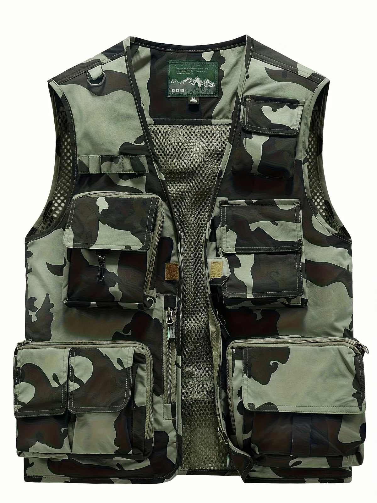 Gilet De Pêche Camouflage Multi-Poches En Maille — photo 2