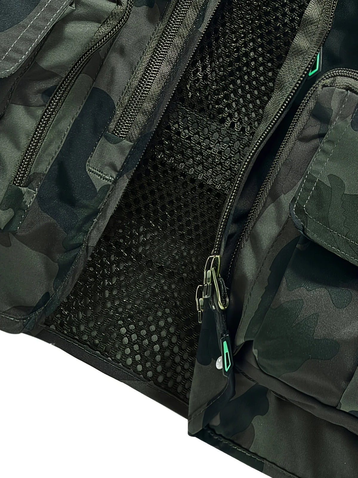 Gilet De Pêche Camouflage Multi-Poches En Maille — photo 4
