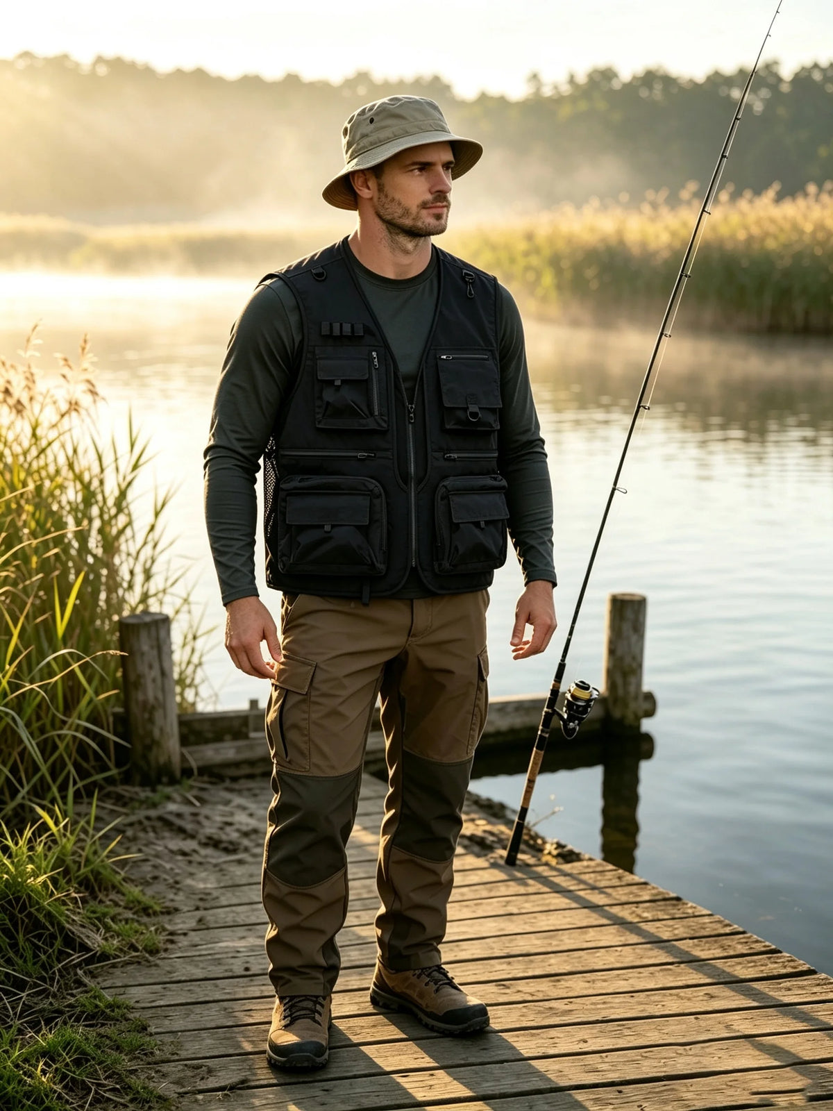 Gilet De Pêche Respirant À Séchage Rapide Pour Homme