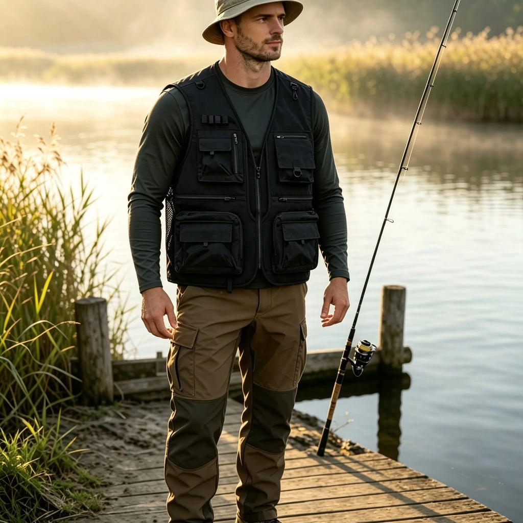 Gilet De Pêche Respirant À Séchage Rapide Pour Homme — Noir, photo 9