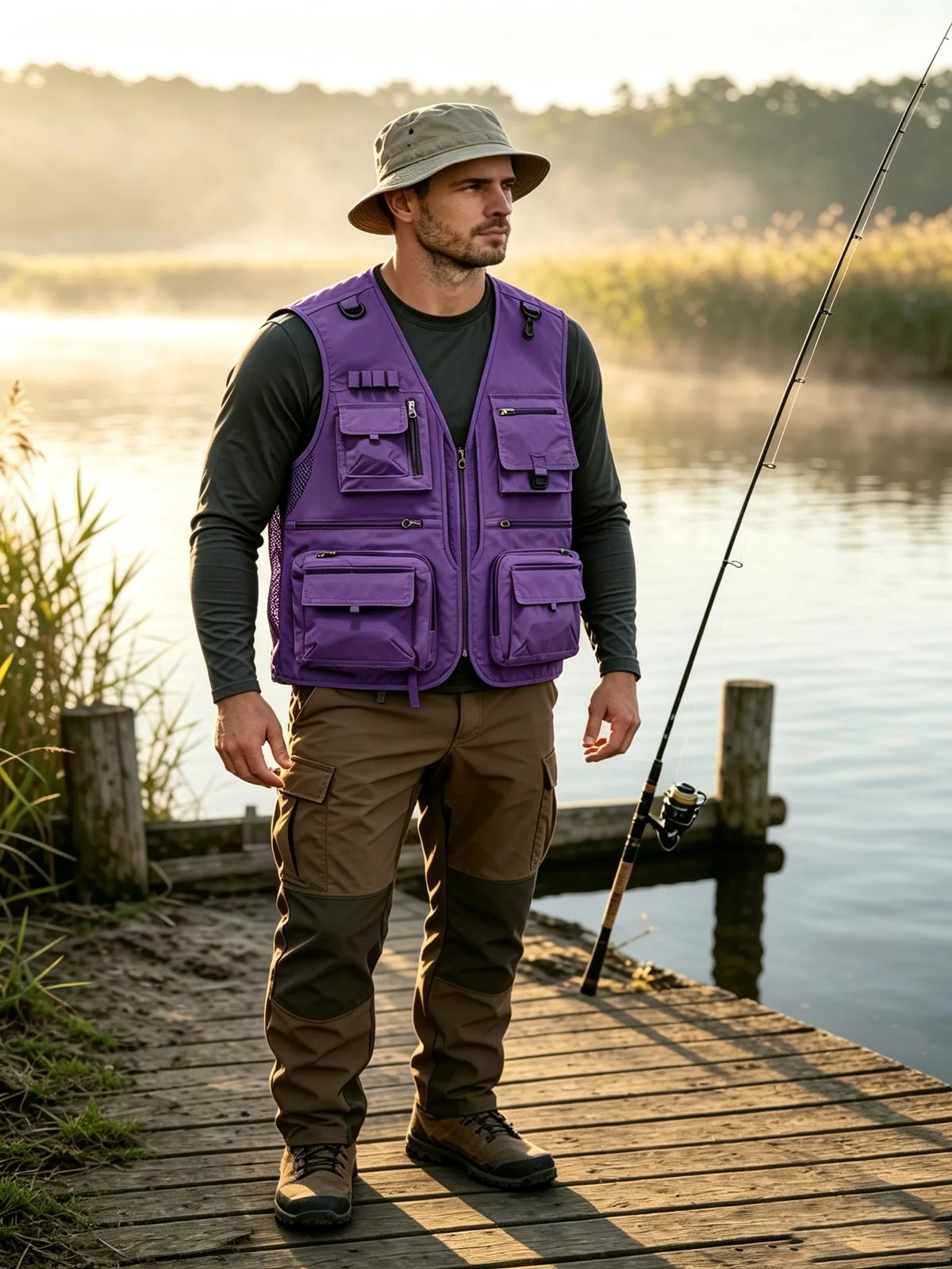 Gilet De Pêche Respirant À Séchage Rapide Pour Homme — illustration 3 Image