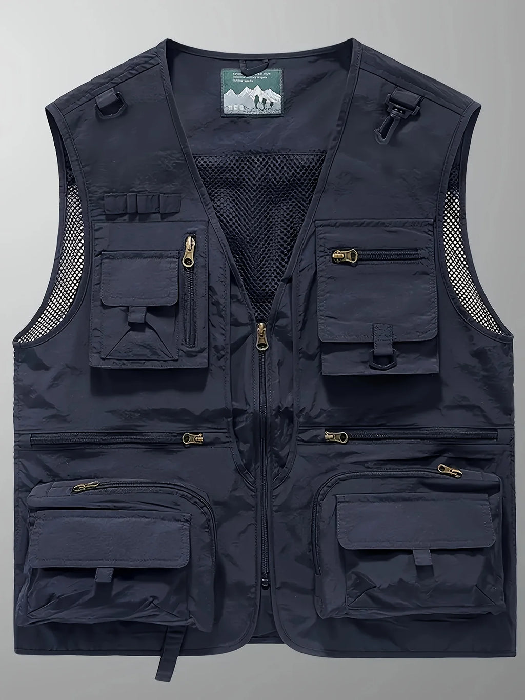 Gilet Décontracté Multi-Poches en Nylon pour Homme