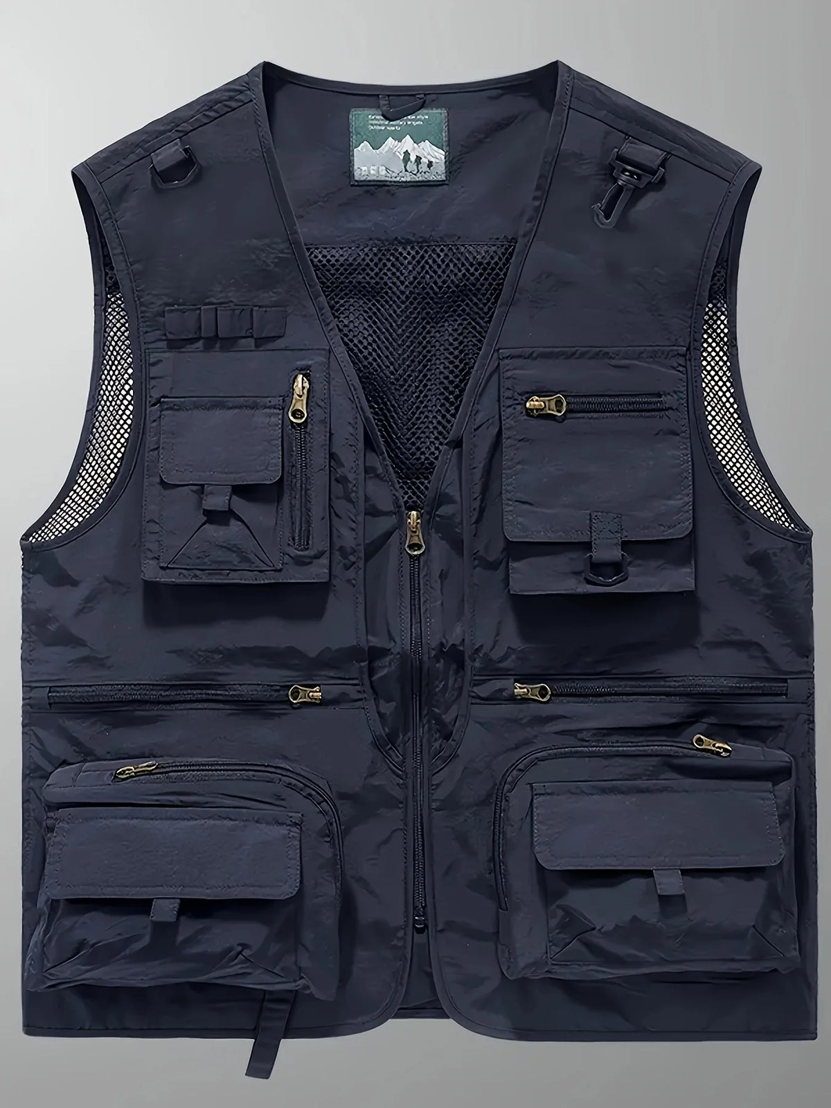 Gilet Décontracté Multi-Poches en Nylon pour Homme