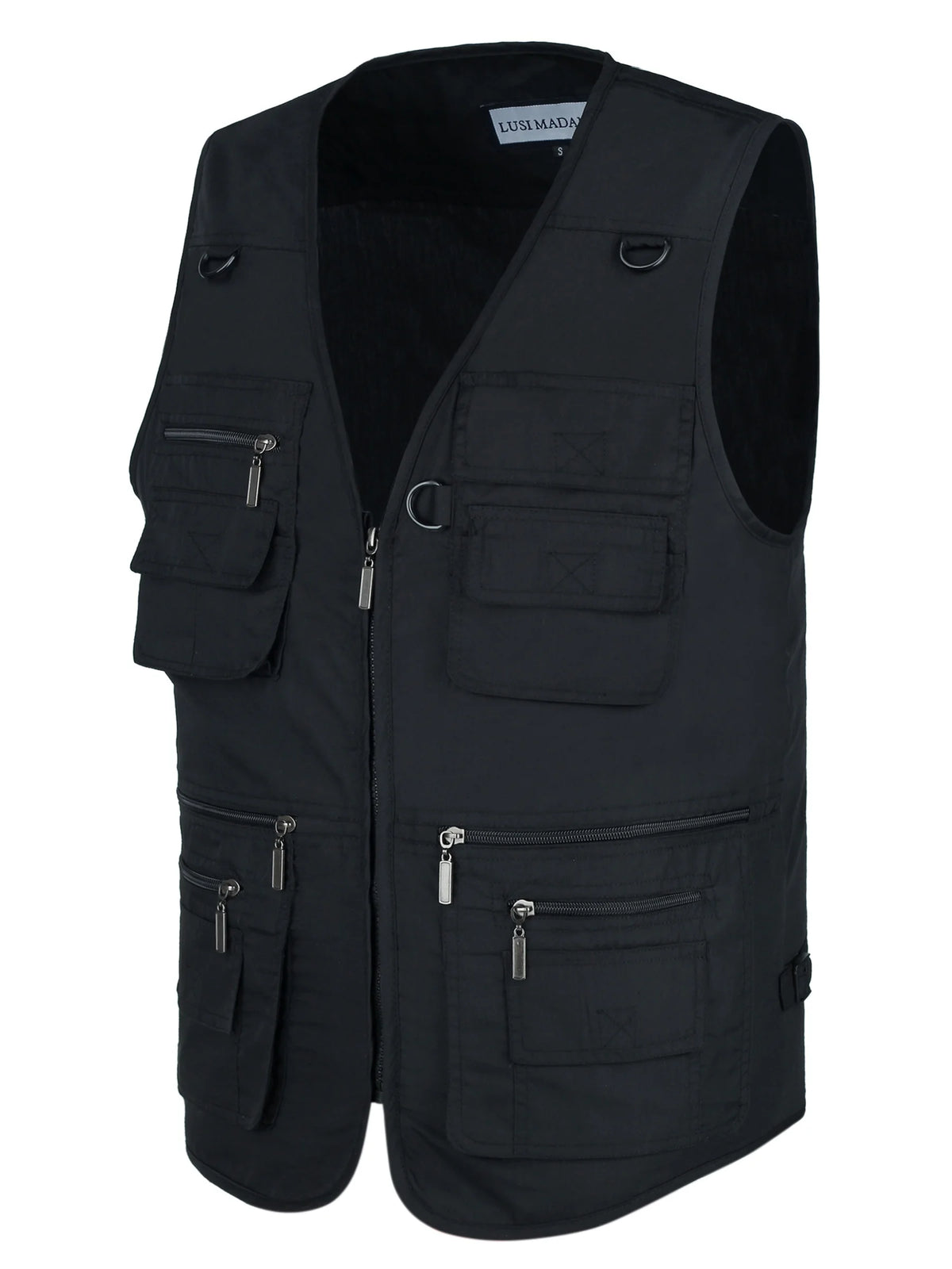 Gilet Zippé Multi-Poches en Polyester pour Homme — illustration 3 Image