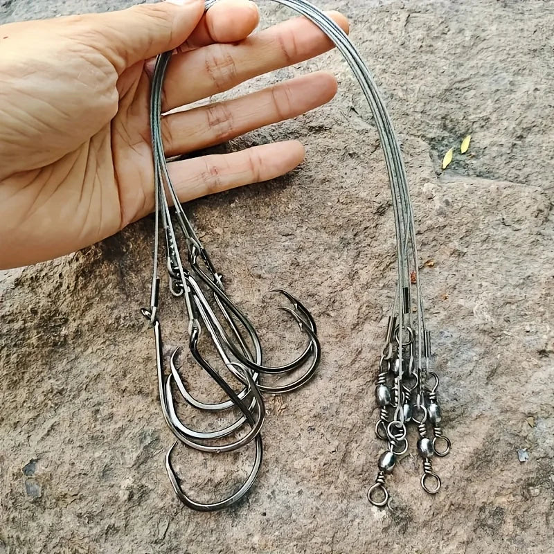 Hameçons Circulaires en Acier pour Pêche en Mer