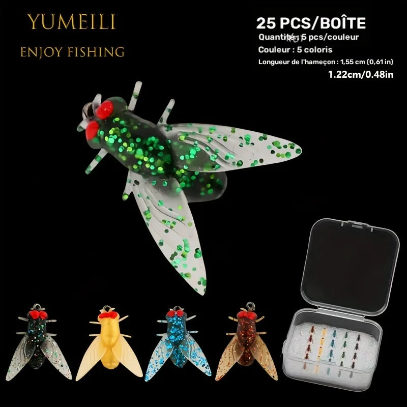 Hameçons De Pêche À La Mouche En Silicone — Hameçon 1,22 cm