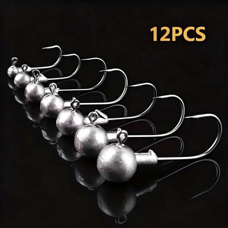 Hameçons de Tête Plombée Sharp avec Billes Fendues