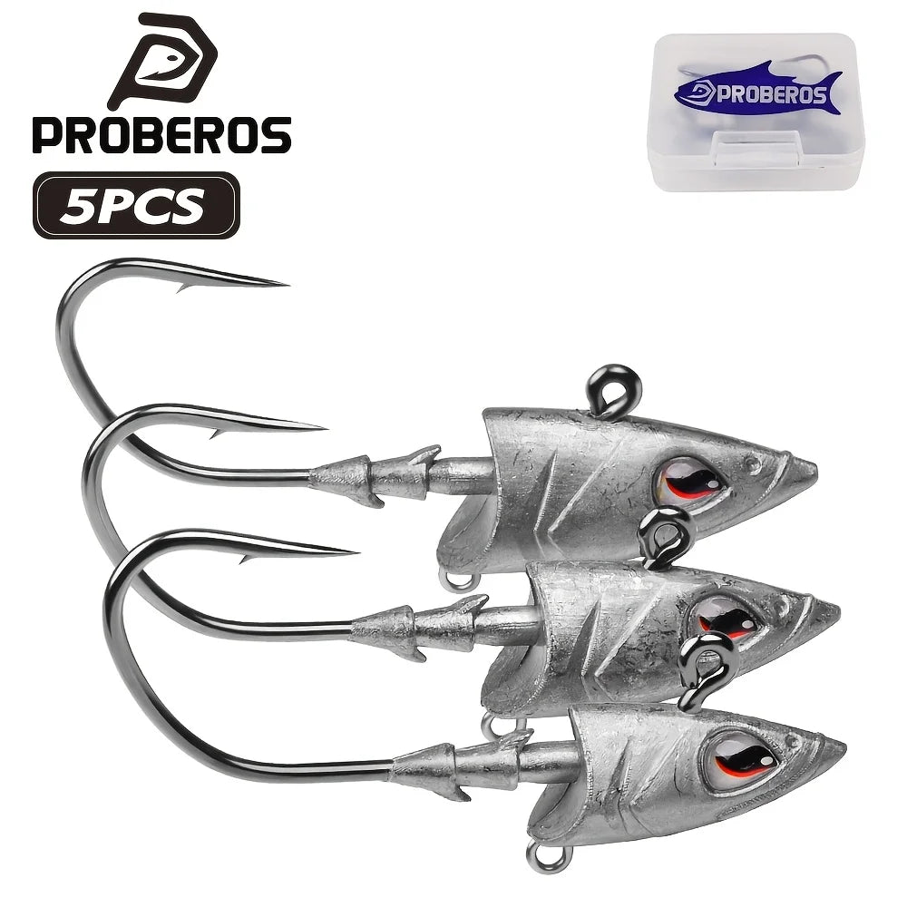Hameçons Tête Plombée Jigging Avec Yeux 3D